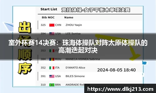 室外杯赛14决赛：珠海体操队对阵太原体操队的高潮迭起对决